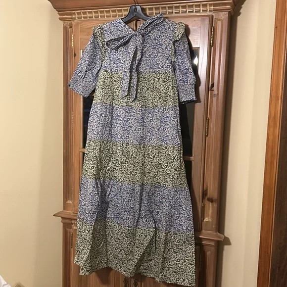 Blue Geometric Brentwood Caftan - Picture 5 of 8